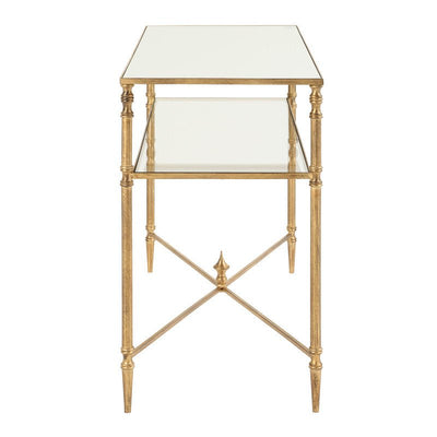 Henzler 91 W x 60 H x 35 D Rectangle Accent Table with Mirror Top - Al Rugaib Furniture