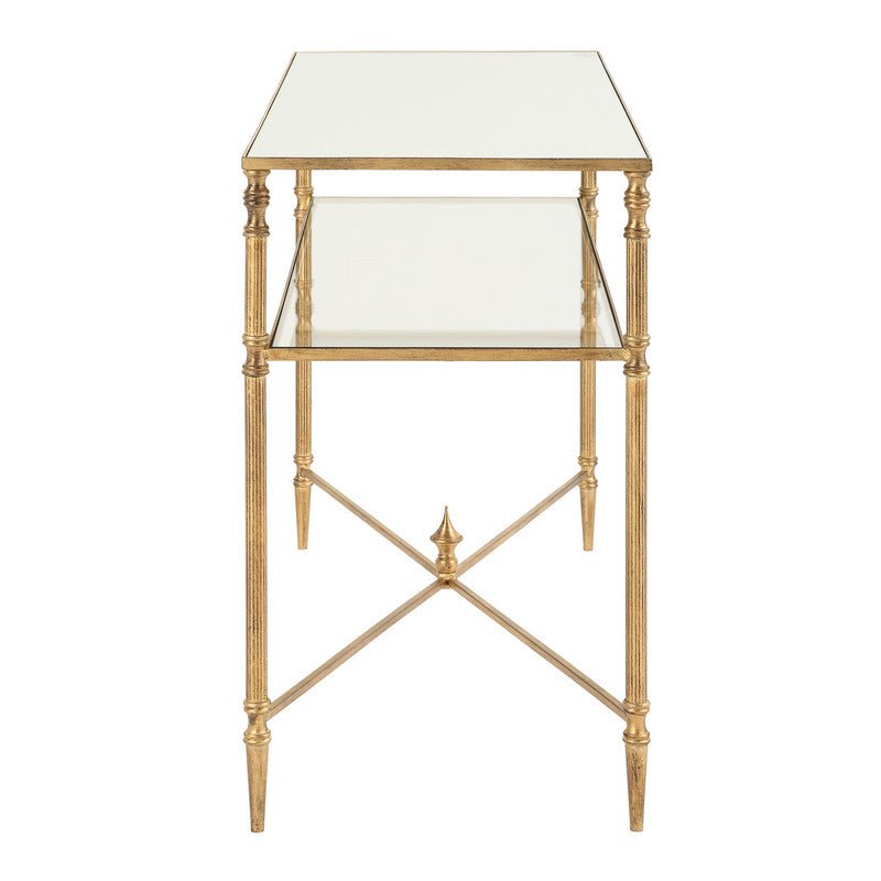 Henzler 91 W x 60 H x 35 D Rectangle Accent Table with Mirror Top - Al Rugaib Furniture