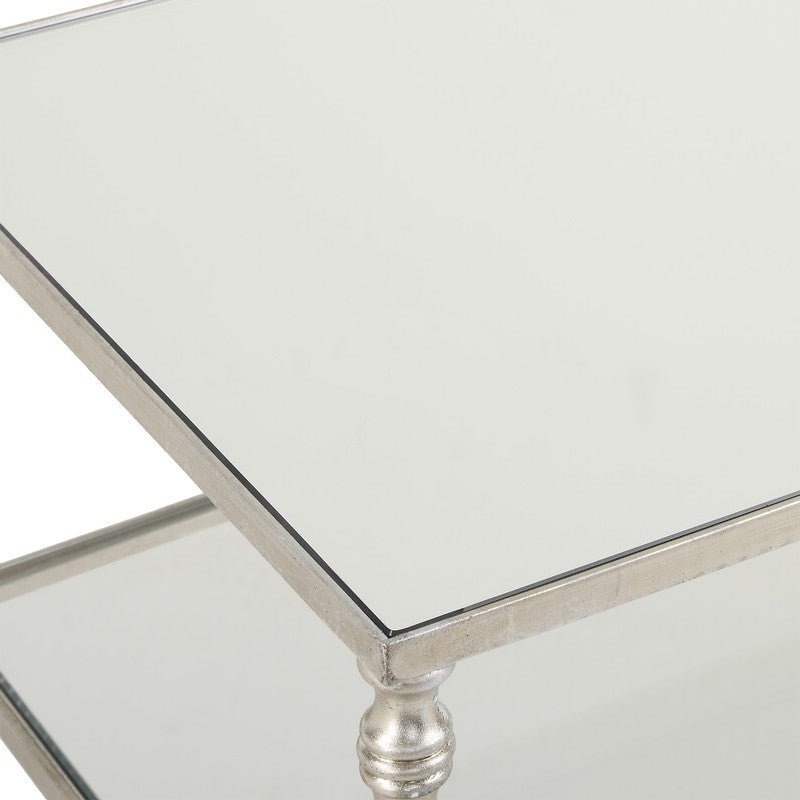 Henzler 91 W x 60 H x 35 D Rectangle Accent Table with Mirror Top - Al Rugaib Furniture