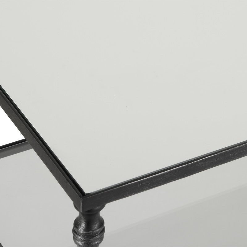 Henzler 91 W x 60 H x 35 D Rectangle Accent Table with Mirror Top - Al Rugaib Furniture