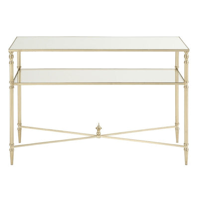 Henzler 91 W x 60 H x 35 D Rectangle Accent Table with Mirror Top - Al Rugaib Furniture
