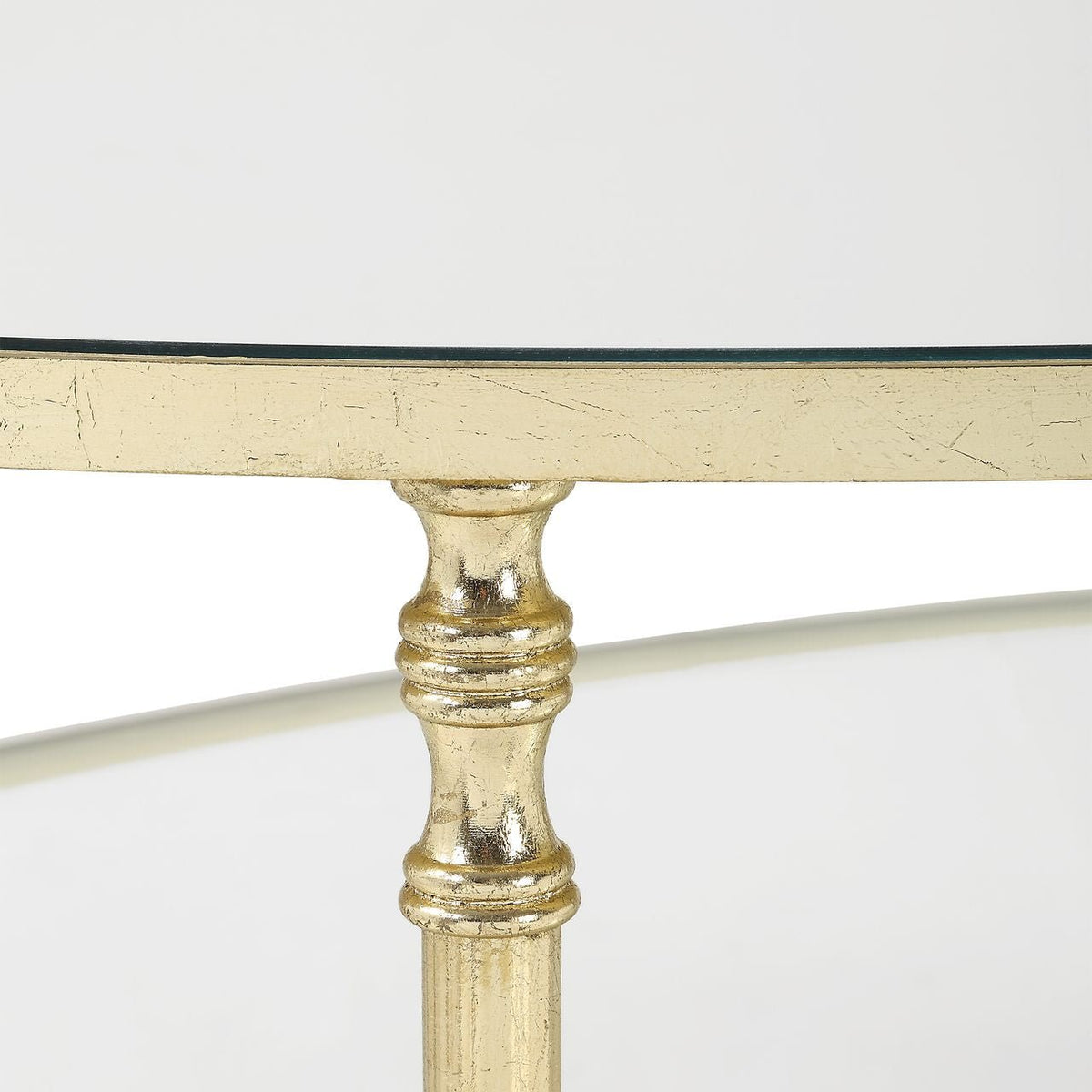 Henzler 93 W x 48 H x 134 D Champagne Oval Coffee Table with Mirror Top Coffee Tables| Uttermost