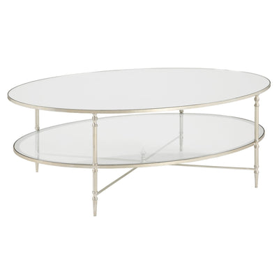 Henzler Oval Coffee Table with Mirror Top - Al Rugaib Furniture