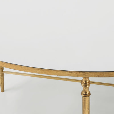 Henzler Oval Coffee Table with Mirror Top - Al Rugaib Furniture