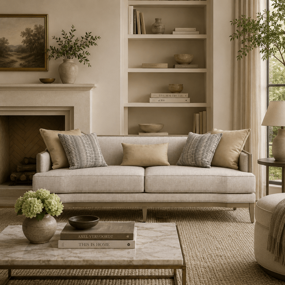 Heritage Beige 3 Seater Sofa Sofas & Loveseats| Roots Furniture