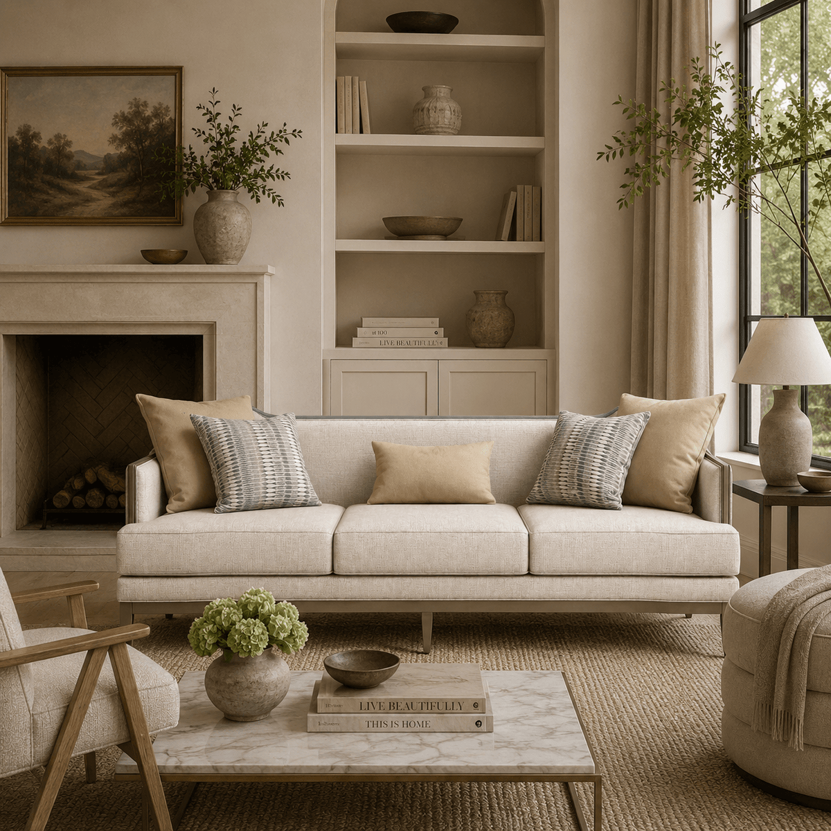 Heritage Beige Living Room Set Living Room Sets| Roots Furniture