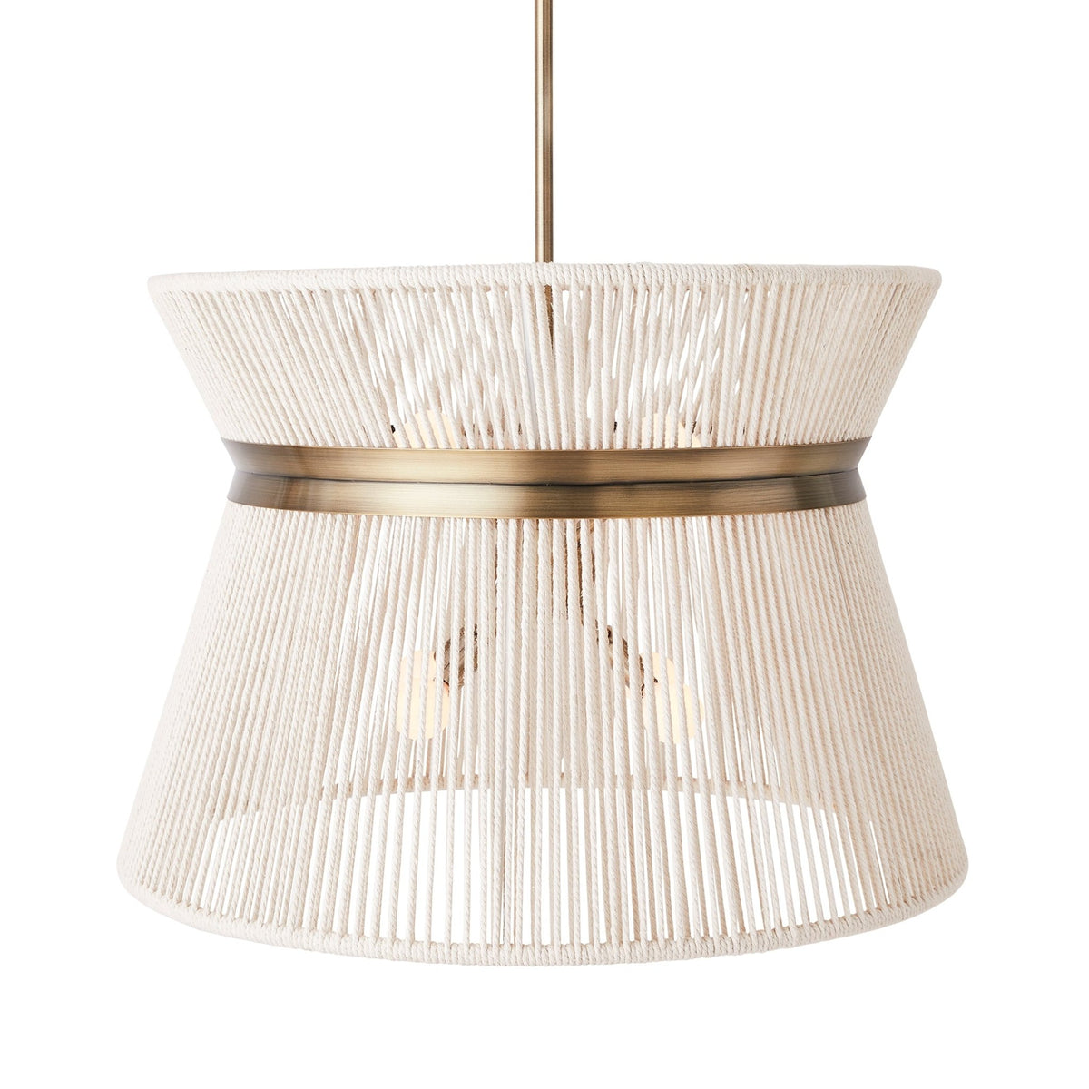 HIGHLY STRUNG, 8 LT ROUND PENDANT - WHITE Table Decors| Uttermost