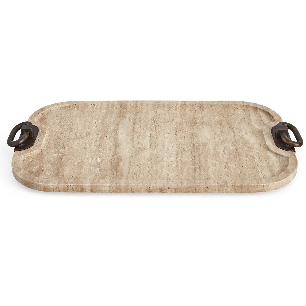 HIPPODROME TRAY - TRAVERTINE Tray| Uttermost