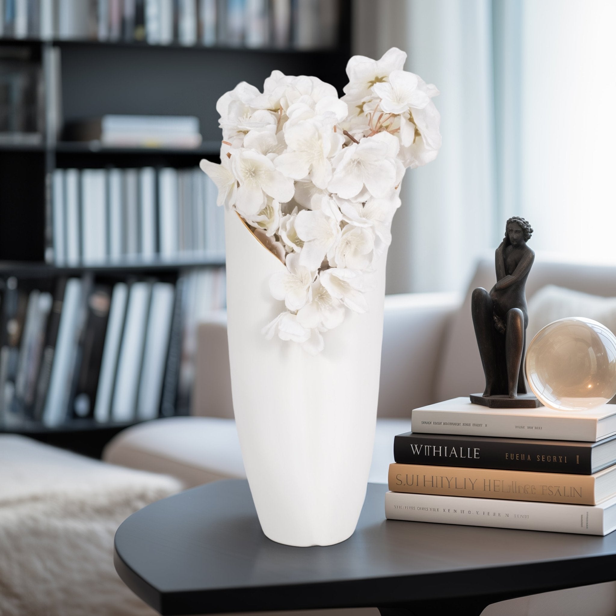 HOLLIS VASE, WHITE Vases and Jars| Sagebrook Home