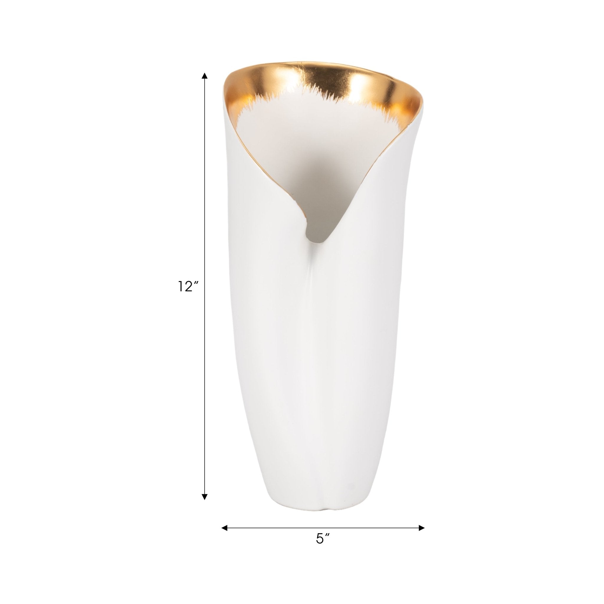HOLLIS VASE, WHITE Vases and Jars| Sagebrook Home