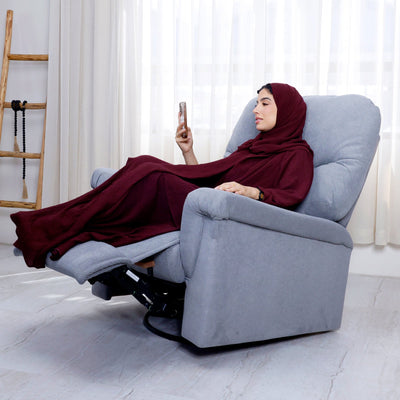 HOMEROS Recliner Chair | Rocking | Velvet | 5 - Year Warranty - Al Rugaib Furniture