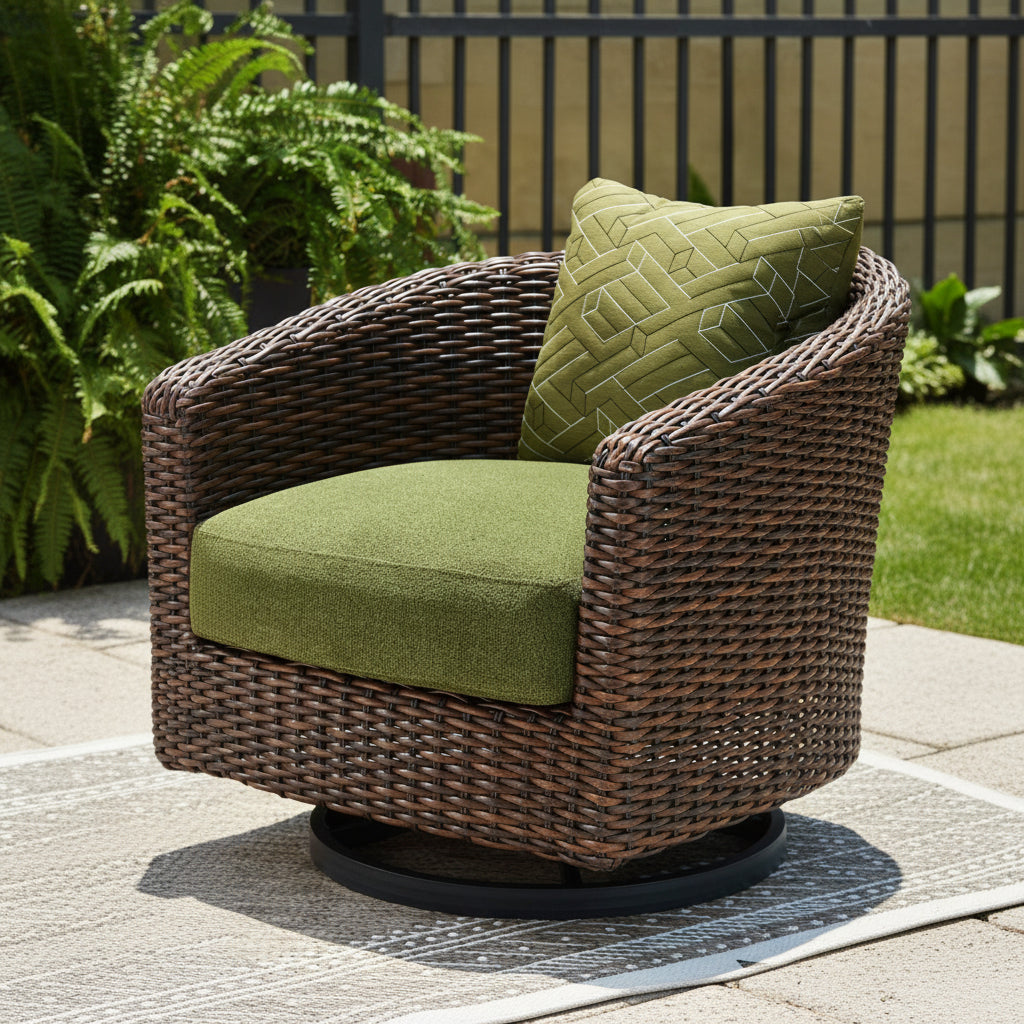 Horizon Hall Outdoor Swivel Lounge Chair with Cushion Outdoor Chairs| Ashley Homestore