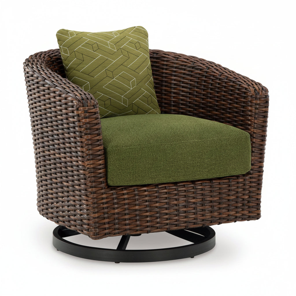 Horizon Hall Outdoor Swivel Lounge Chair with Cushion Outdoor Chairs| Ashley Homestore