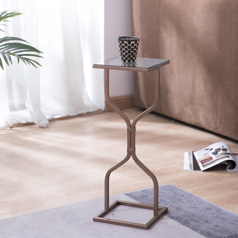 Hour Glass Brass Side Table Accent & End Tables| Crestview
