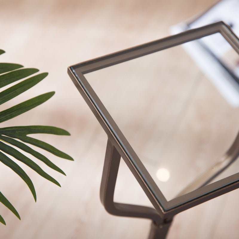 Hour Glass Brass Side Table Accent & End Tables| Crestview