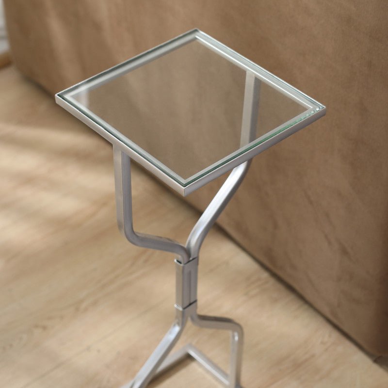 HOUR GLASS SILVER SIDE TABLE Accent & End Tables| Crestview