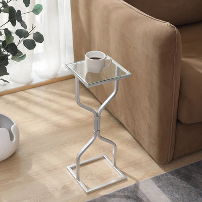 HOUR GLASS SILVER SIDE TABLE - Al Rugaib Furniture