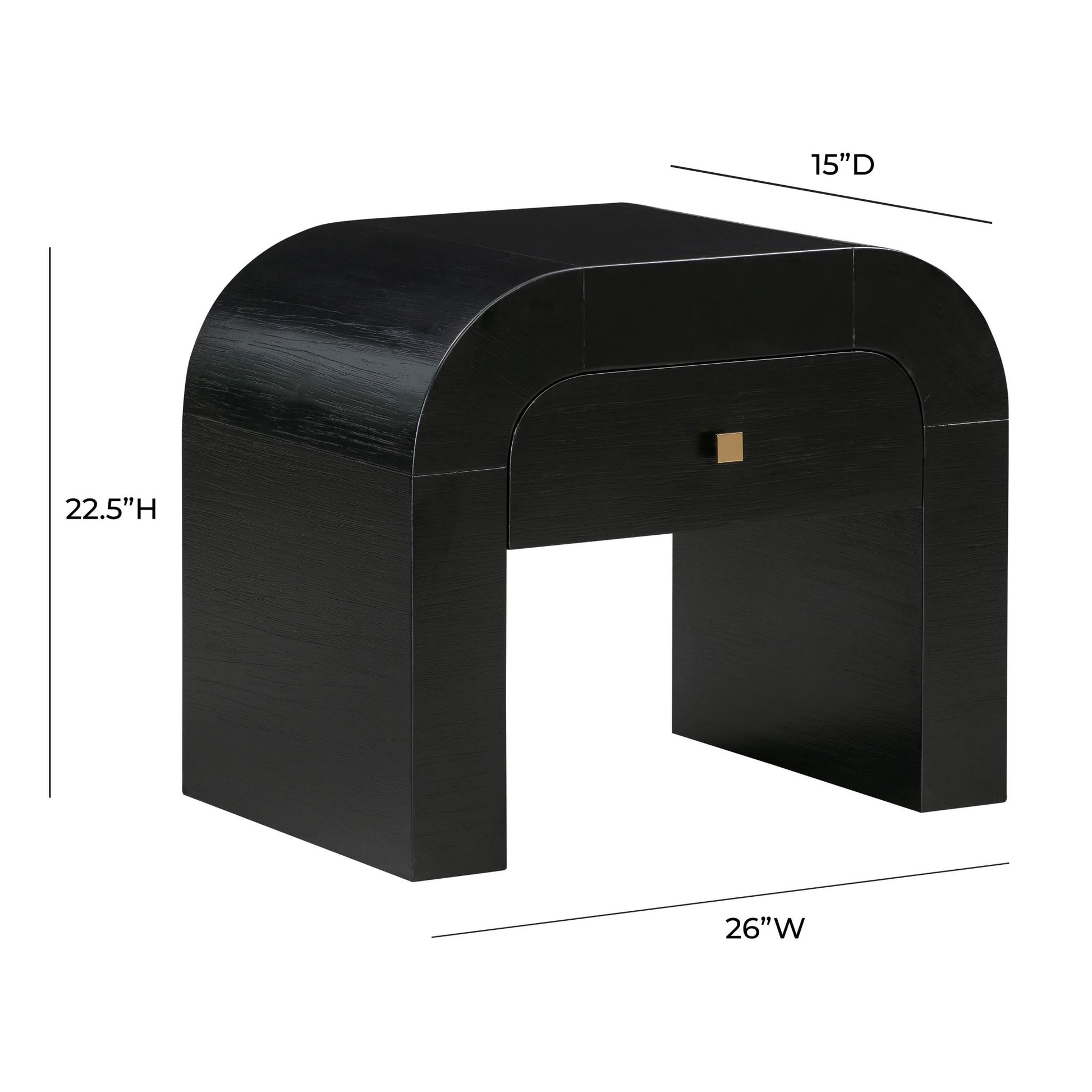 Hump Black Nightstand Nightstands| TOV
