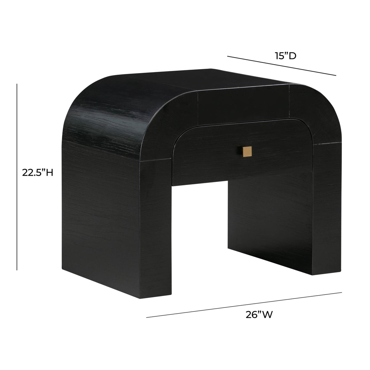 Hump Black Nightstand Nightstands| TOV