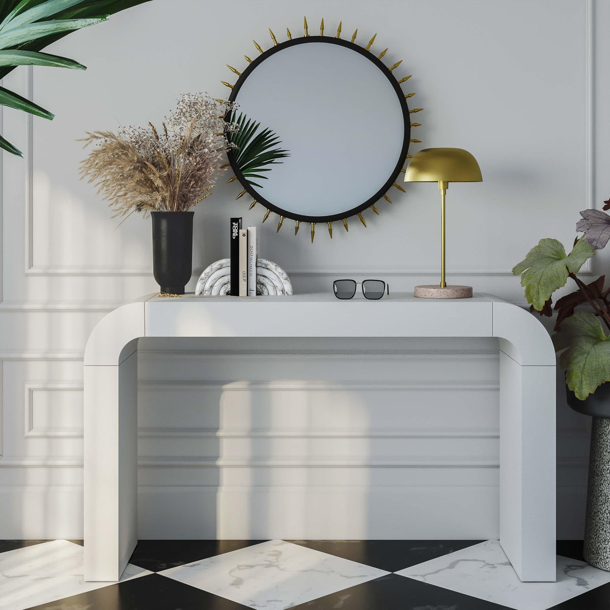 Hump White Console Table Consoles & Sideboards| TOV