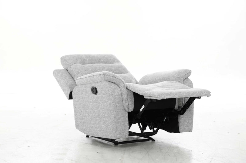 HushGlide Manual Grey Recliner - Al Rugaib Furniture
