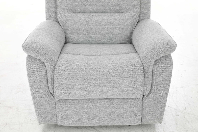 HushGlide Manual Grey Recliner - Al Rugaib Furniture
