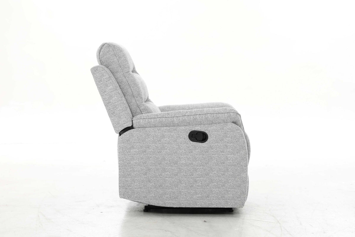 HushGlide Manual Grey Recliner Recliners| Roots Furniture