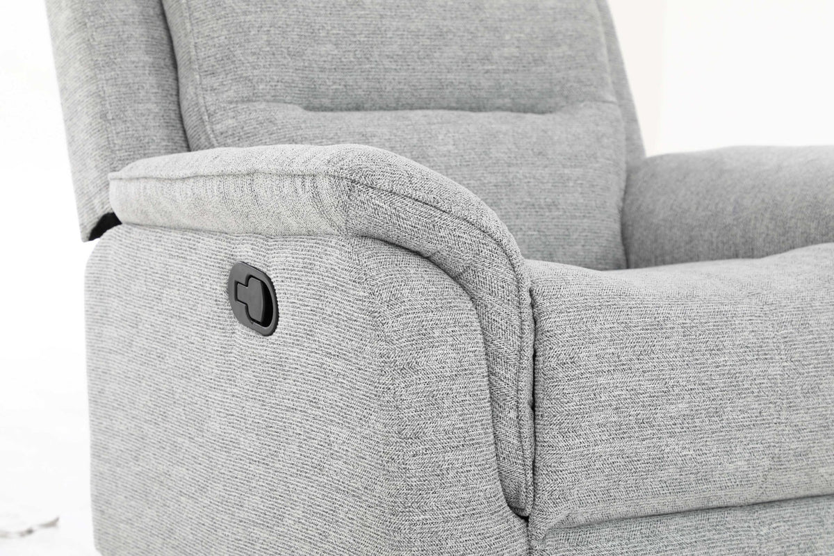 HushGlide Manual Grey Recliner Recliners| Roots Furniture