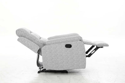 HushGlide Manual Grey Recliner - Al Rugaib Furniture