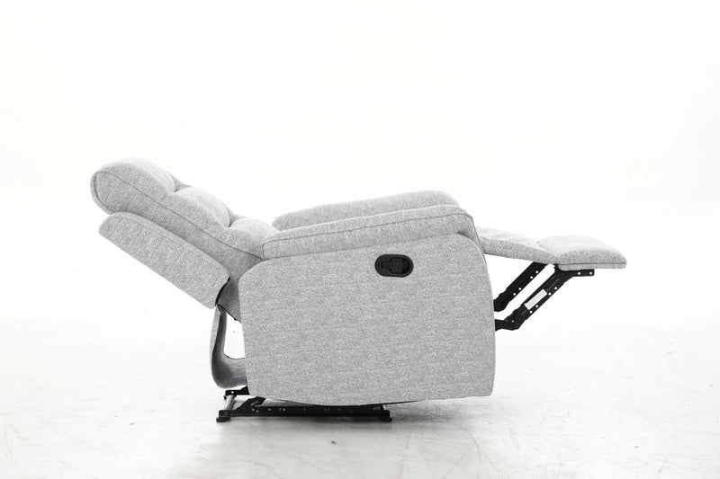 HushGlide Manual Grey Recliner - Al Rugaib Furniture