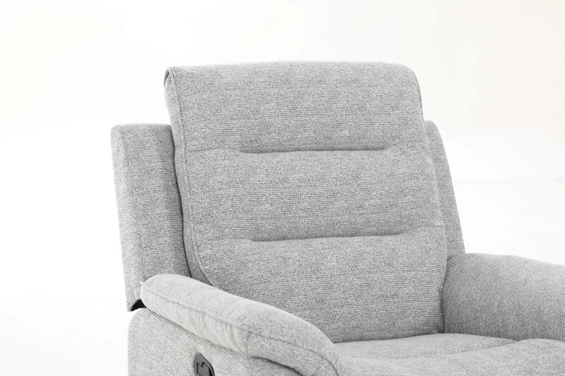 HushGlide Manual Grey Recliner - Al Rugaib Furniture