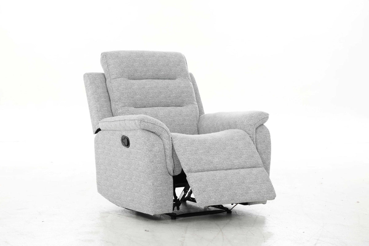 HushGlide Manual Grey Recliner Recliners| Roots Furniture