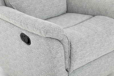 HushGlide Manual Grey Recliner - Al Rugaib Furniture