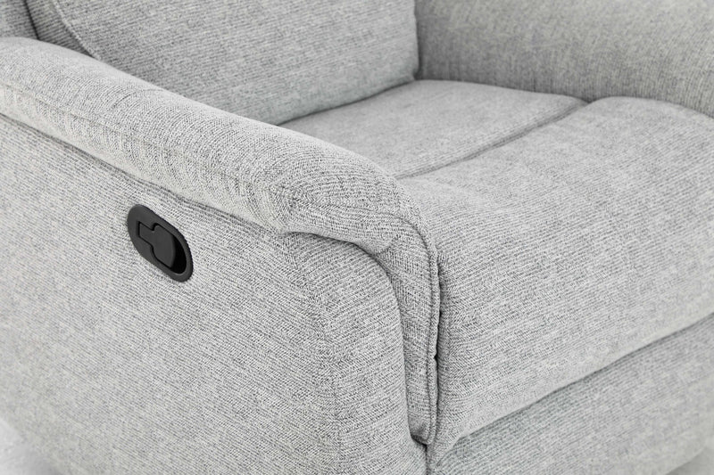 HushGlide Manual Grey Recliner - Al Rugaib Furniture