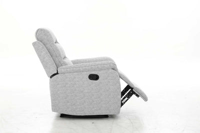 HushGlide Manual Grey Recliner - Al Rugaib Furniture