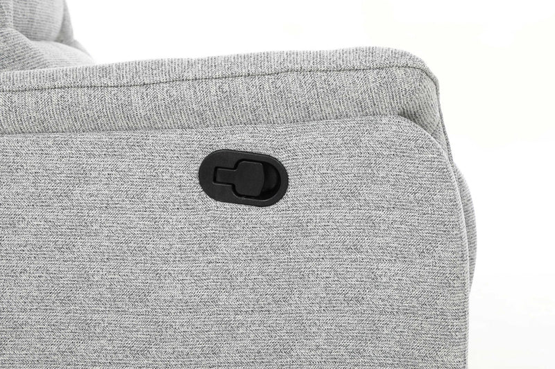 HushGlide Manual Grey Recliner - Al Rugaib Furniture