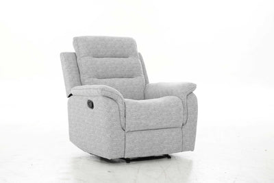 HushGlide Manual Grey Recliner - Al Rugaib Furniture