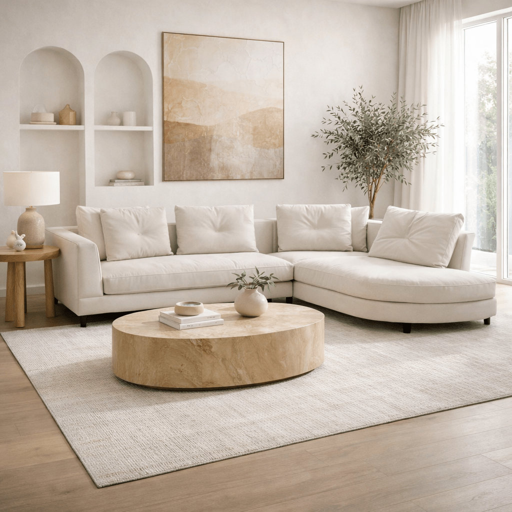 Hussah Beige Sectional Sectionals| Roots Furniture