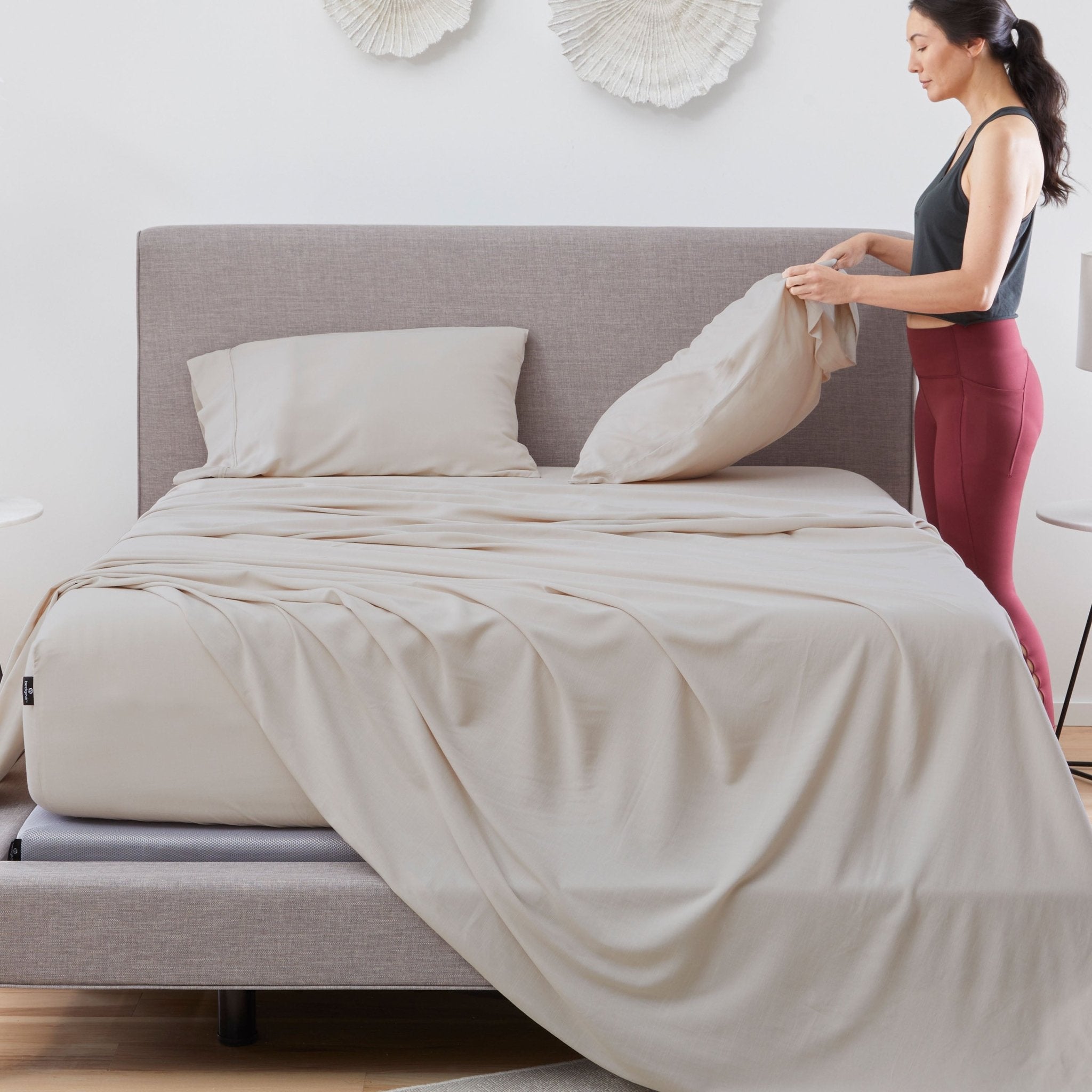 Hyper-Linen Sheet in Beige Bed Sheets| Bedgear