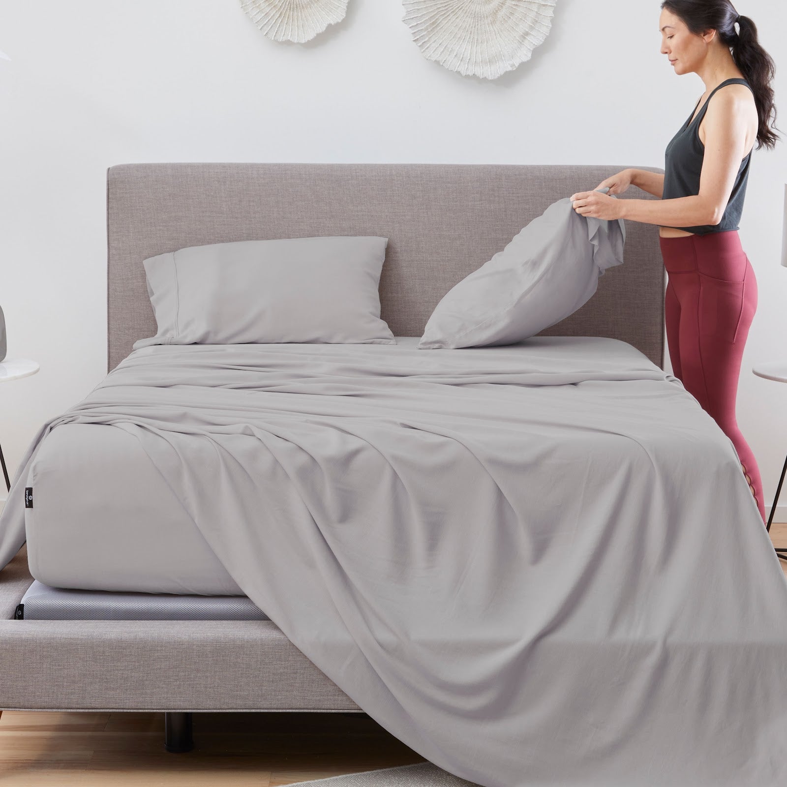 Hyper-Linen Sheet in Light Grey Bed Sheets| Bedgear