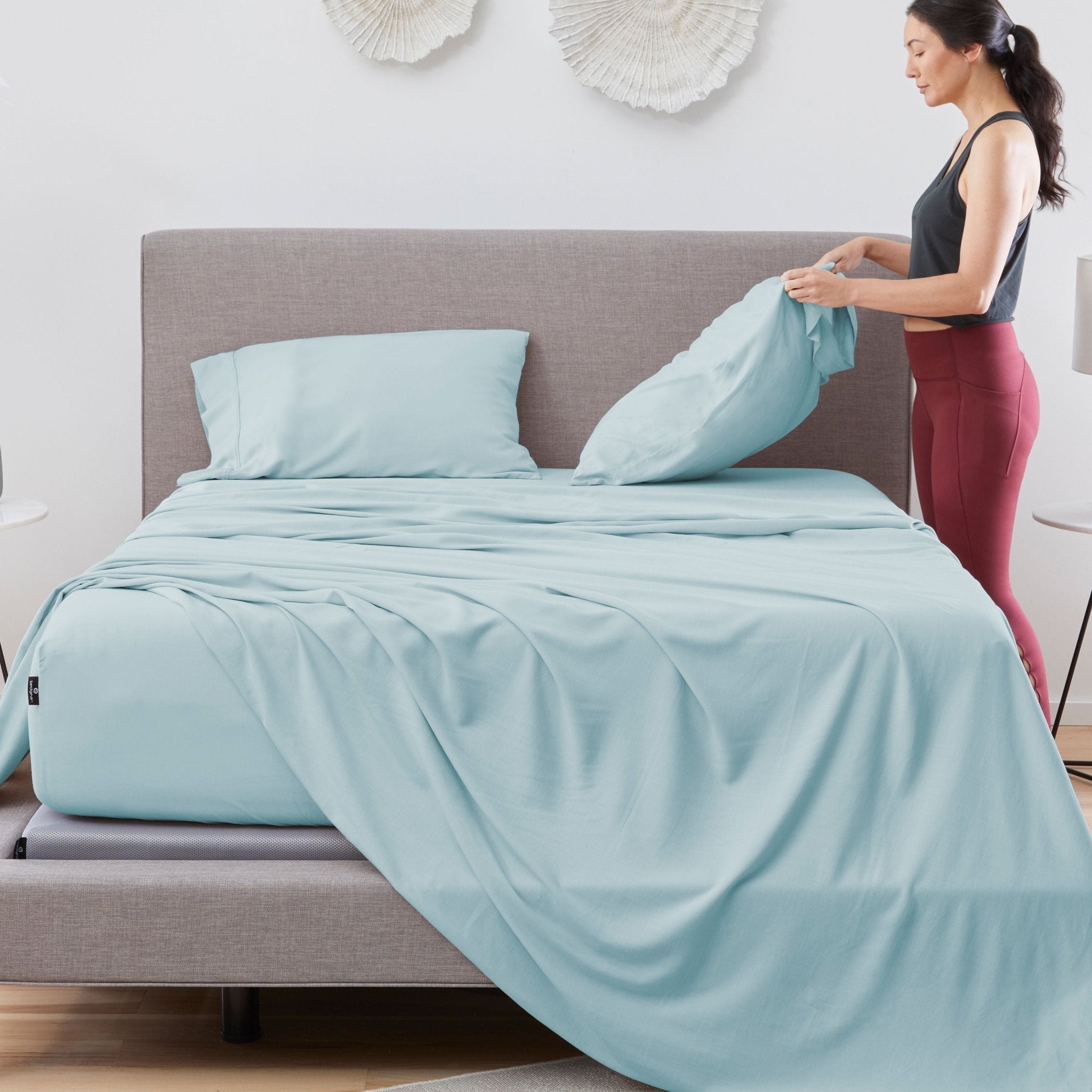 Hyper-Linen Sheet in Misty Blue Bed Sheets| Bedgear