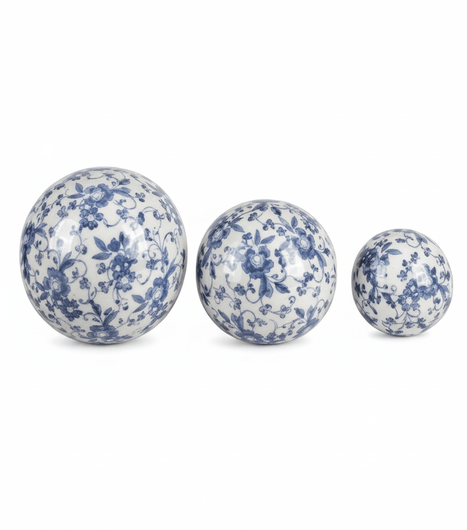 Igor Terracotta Balls,Set of 3 Table Decors| Crestview
