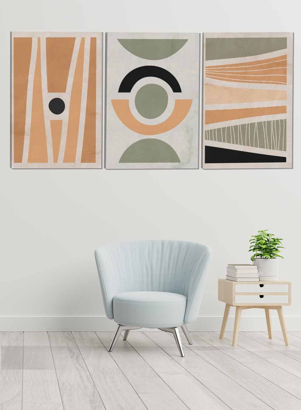 Illustration Abstract Paintings(set of 3) Paintings & Pictures| LOWHA