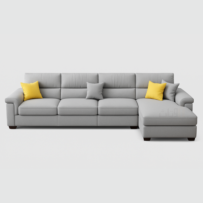 Elegant Grey Corner Sofa