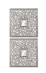 Colusa Squares Mirrored Wall Decor, S/2