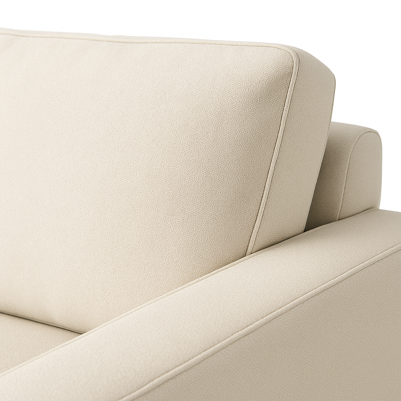 Elegant Off-White Corner Sofa