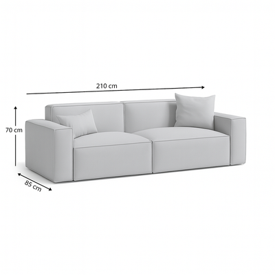 Mals Elegant Modern Sofa-Grey