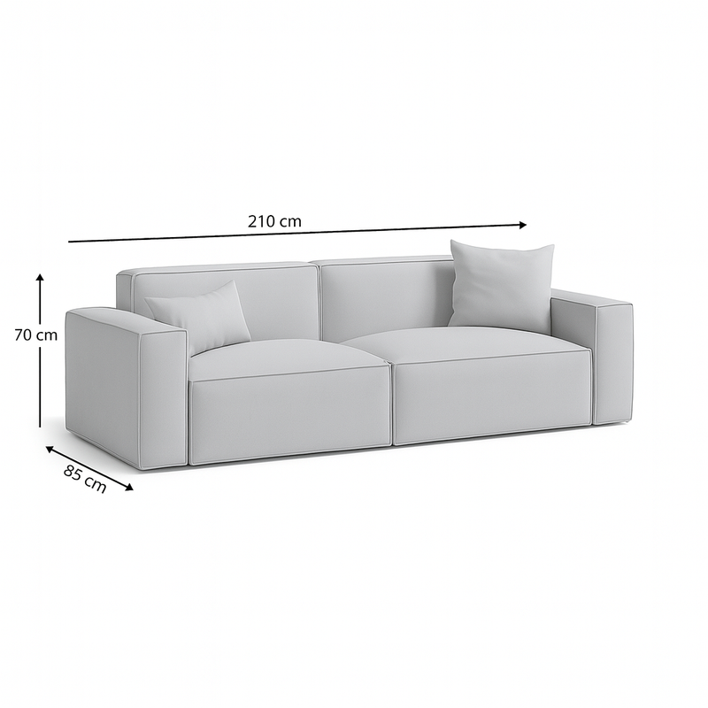 Mals Elegant Modern Sofa-Grey