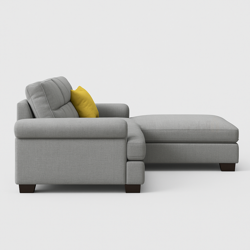 Elegant Grey Corner Sofa