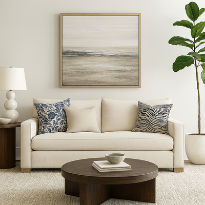 Modern and comfortable double sofa-Off White